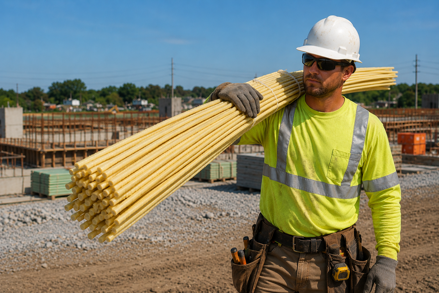 Lightweight GFRP Rebar