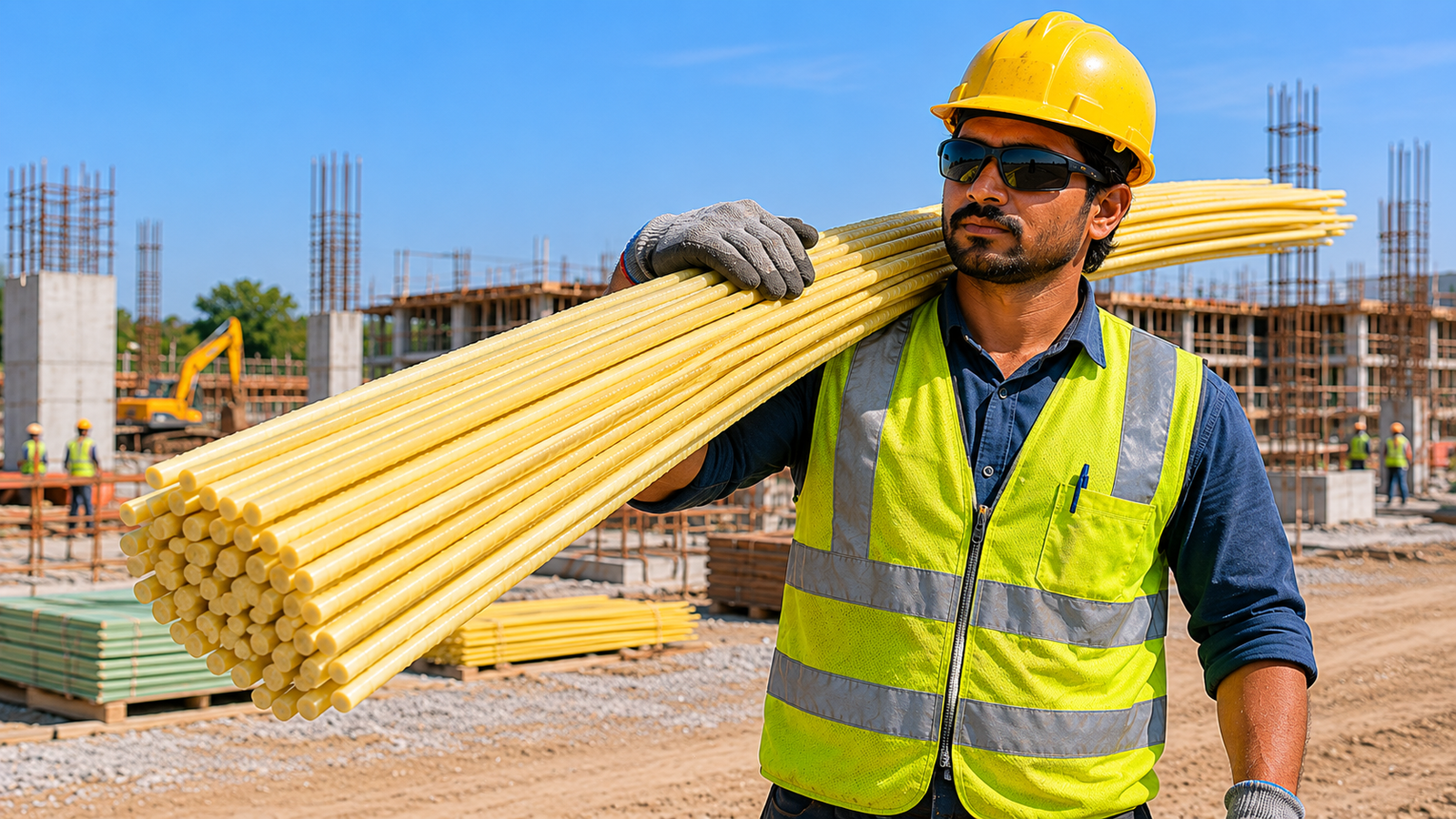 Lightweight GFRP bars