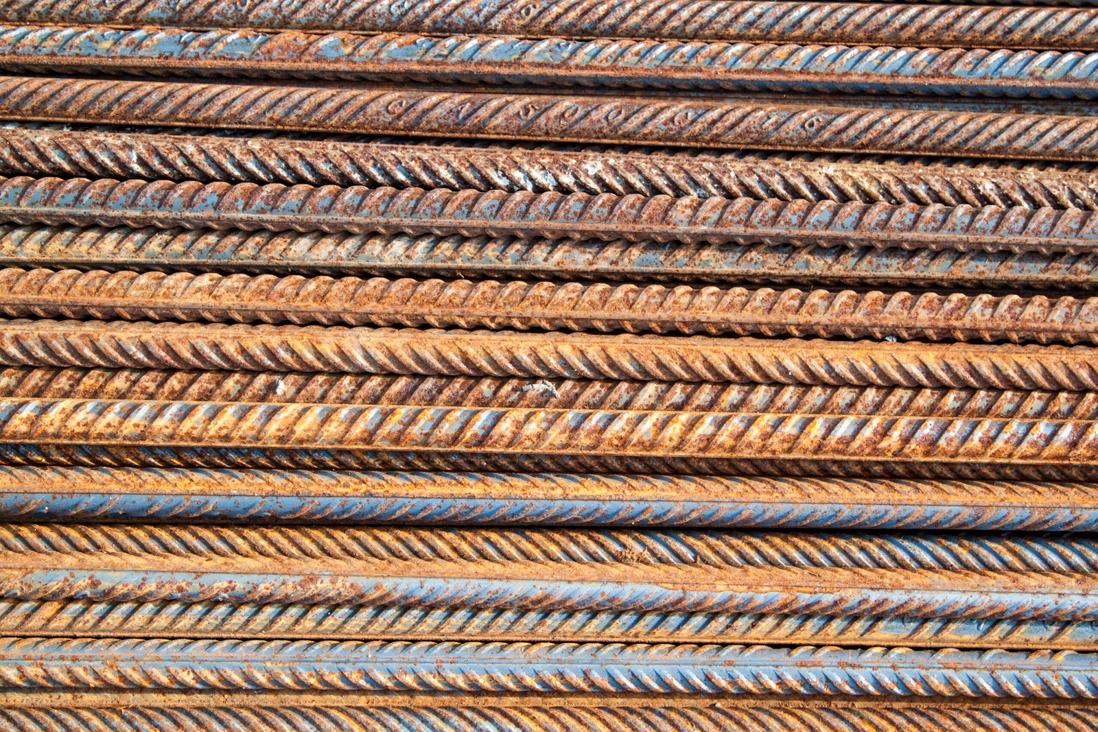 Corroded steel bars